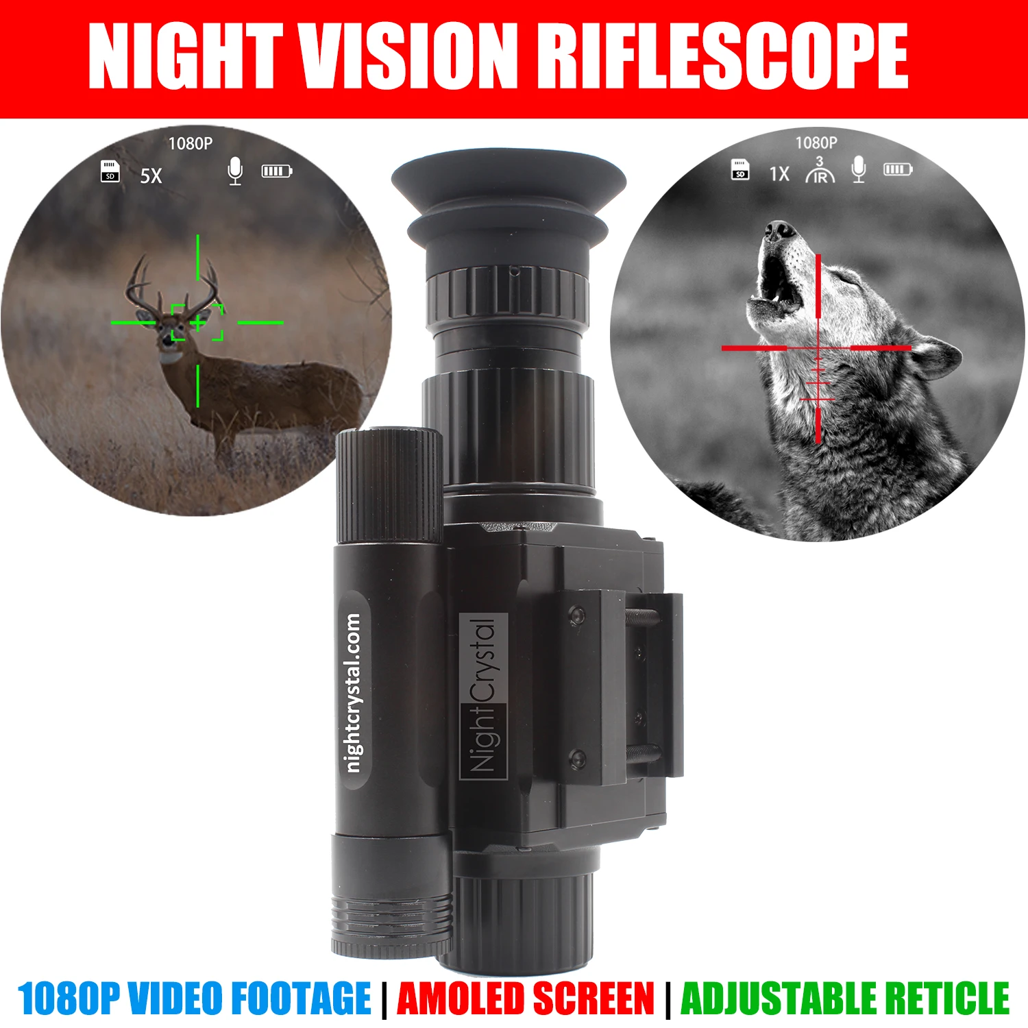 Militärische Taktische Zubehör Sniper Jagd Ausrüstung Red Dot Optic Thermische Umfang Nachtsicht NightCrystal M6A Megaorei NK008 Plus