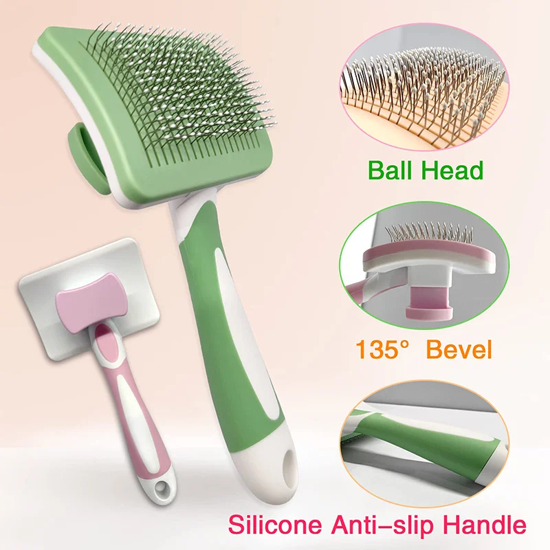 Brosse de toilettage en acier inoxydable pour animaux de compagnie, peigne pour chat et chien, épilation, livres, beauté, soins de la peau, fournitures