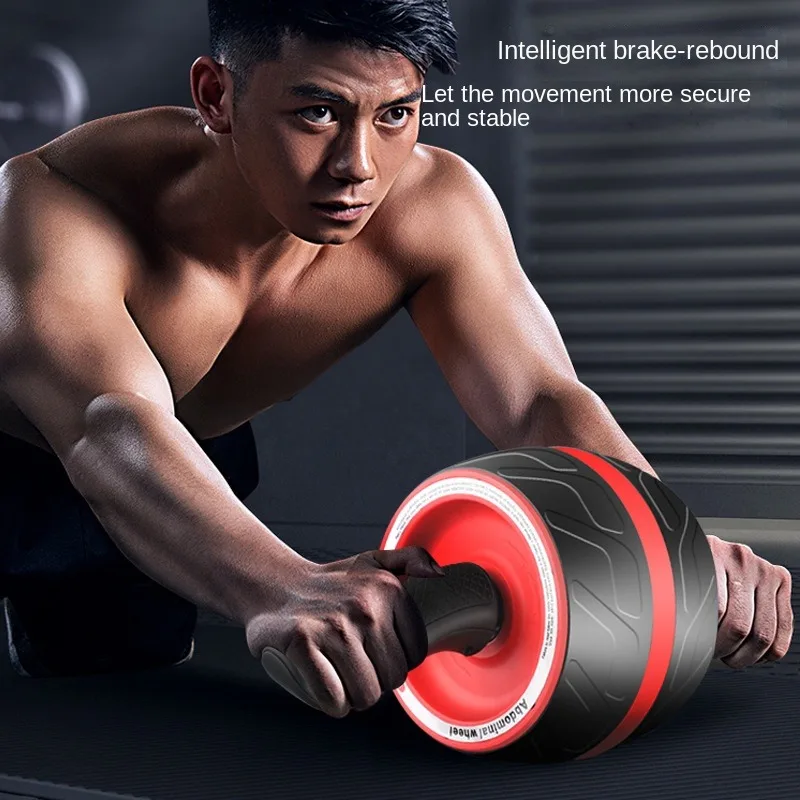 Non-slip Abdominal Roller Strong Load Bearing Automatic Rebound Abdominal Abdominal Trainer No Noise Abdominal Wheel