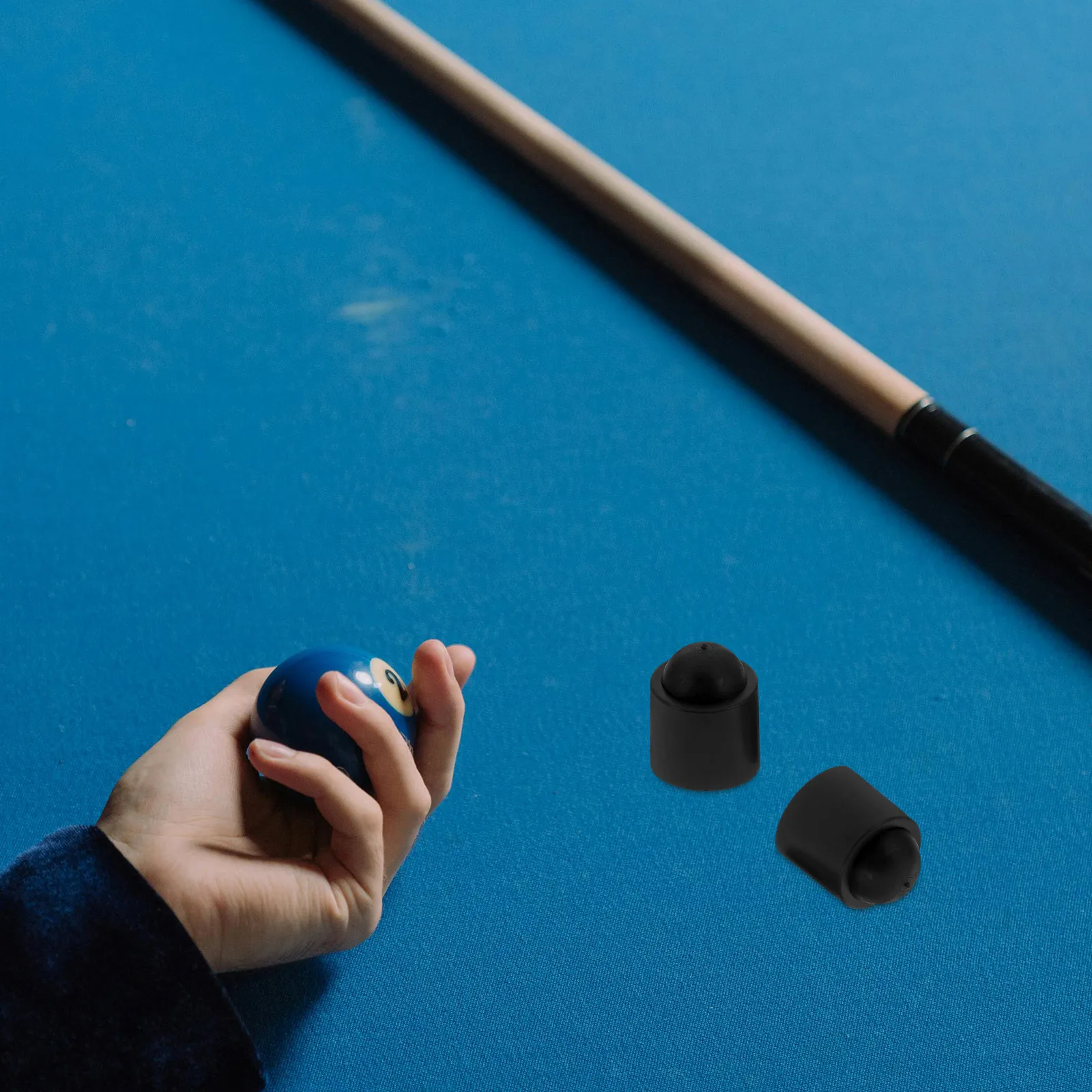 

10pcs Billiard Cue Bottom Plug Protective Cover Pool Stick Rubber Sleeve Durable Red Black Tip Protector Cue Accessories