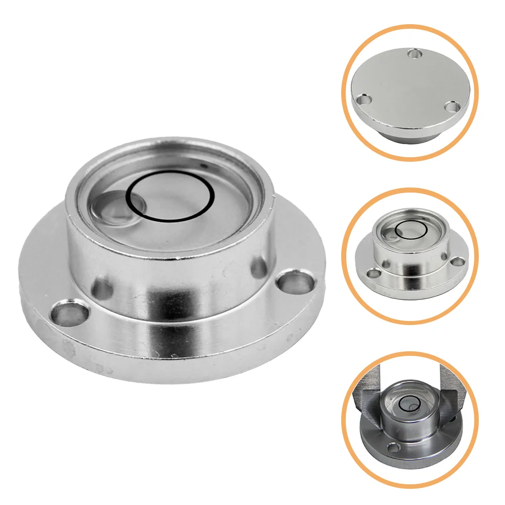 Spirit Level Small Tool Pocket Bubble Circular Levels Precision Measuring Stainless Steel for