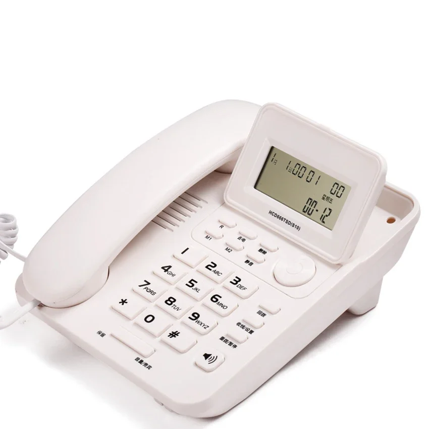 Tilt Display Corded Phone with Caller ID, Speakerphone, 5 Levels of Brightness and Volume, Landline Phone for Home Office