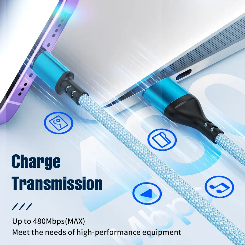 1,2 m 3 w 1 Kabel do szybkiego ładowania USB Wieloportowy przewód do ładowania typu C Micro USB C Przewód do ładowania iPhone Huawei Xiaomi Samsung — zdjęcie produktu 4