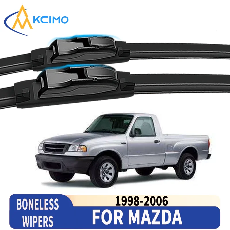 

2PCS Car Front Window Wiper Blades Replacement High Quality Rubber Car Auto Windscreen Wipers for Mazda B series UN 1998-2006