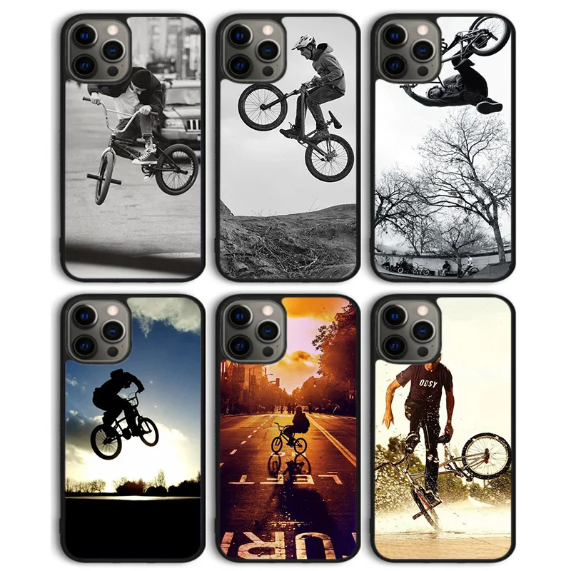 BMX Bike Extreme Sport Phone Case Back Cover For iPhone 16 15 SE2020 14 13 Pro Max 12 Mini X XR XS Max Plus 11 Pro Max Coque