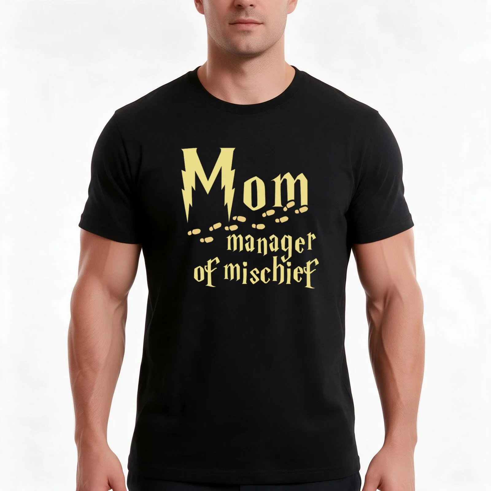 Mom manager of mischief T-Shirt Summer Casual Cotton Tee Oversized Streetwear Tops Vintage Graphic Print Unisex Men Women
