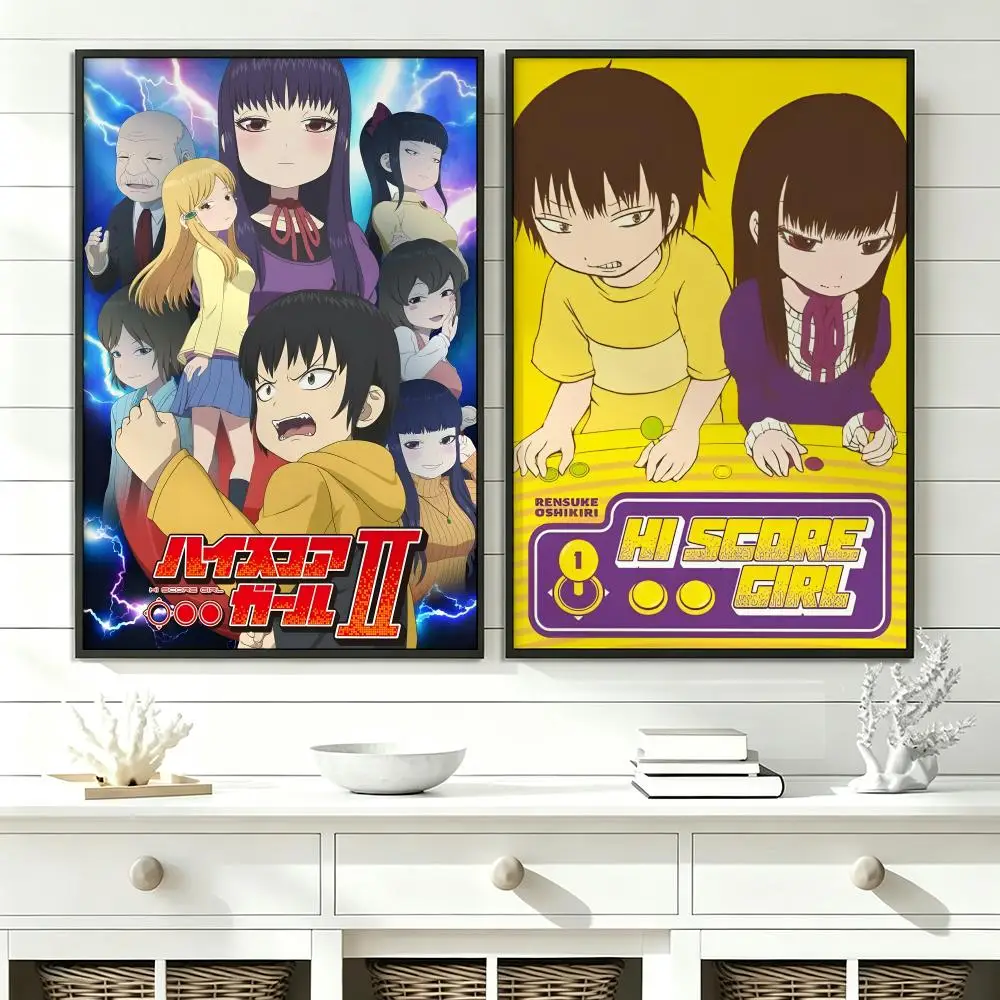 anime Hi Score Girl Poster Poster HD Trendy SelfAdhesive Wall Art Print For Living Room Bedroom Dorm Office Home Gift