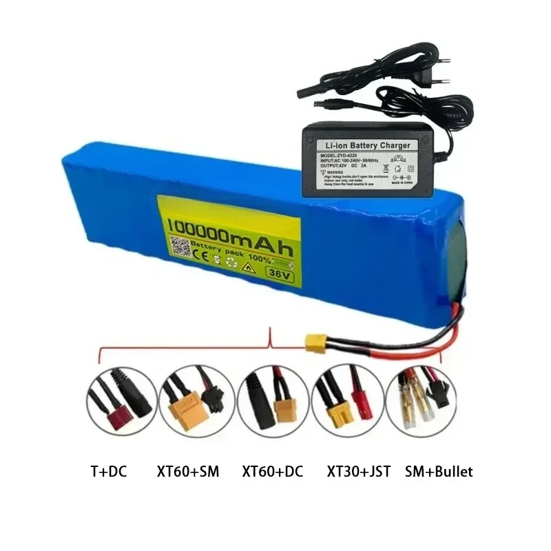 Batterie pour moto et scooter, 10S3P, 36V, 100000mAh, 18650, Ion Eddie, 1000W, haute puissance et capacité 36V