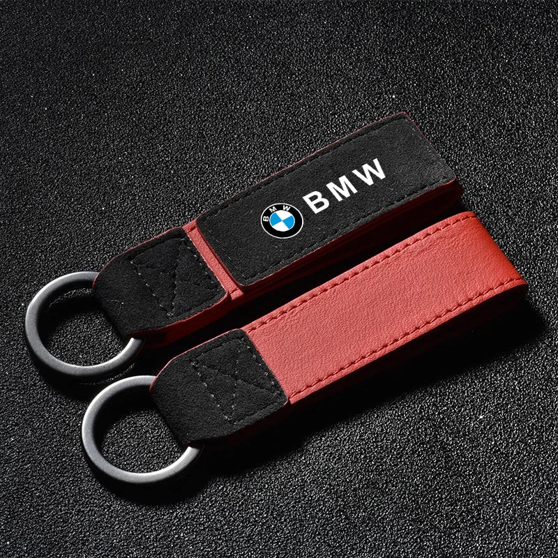 Fashion Suede Car Keychain Vintage Leather Zinc Alloy Key Ring For BMW Performance M X3 X5 X6 E46 E90 E60 F30 M M1 M2 M3 M4 M5