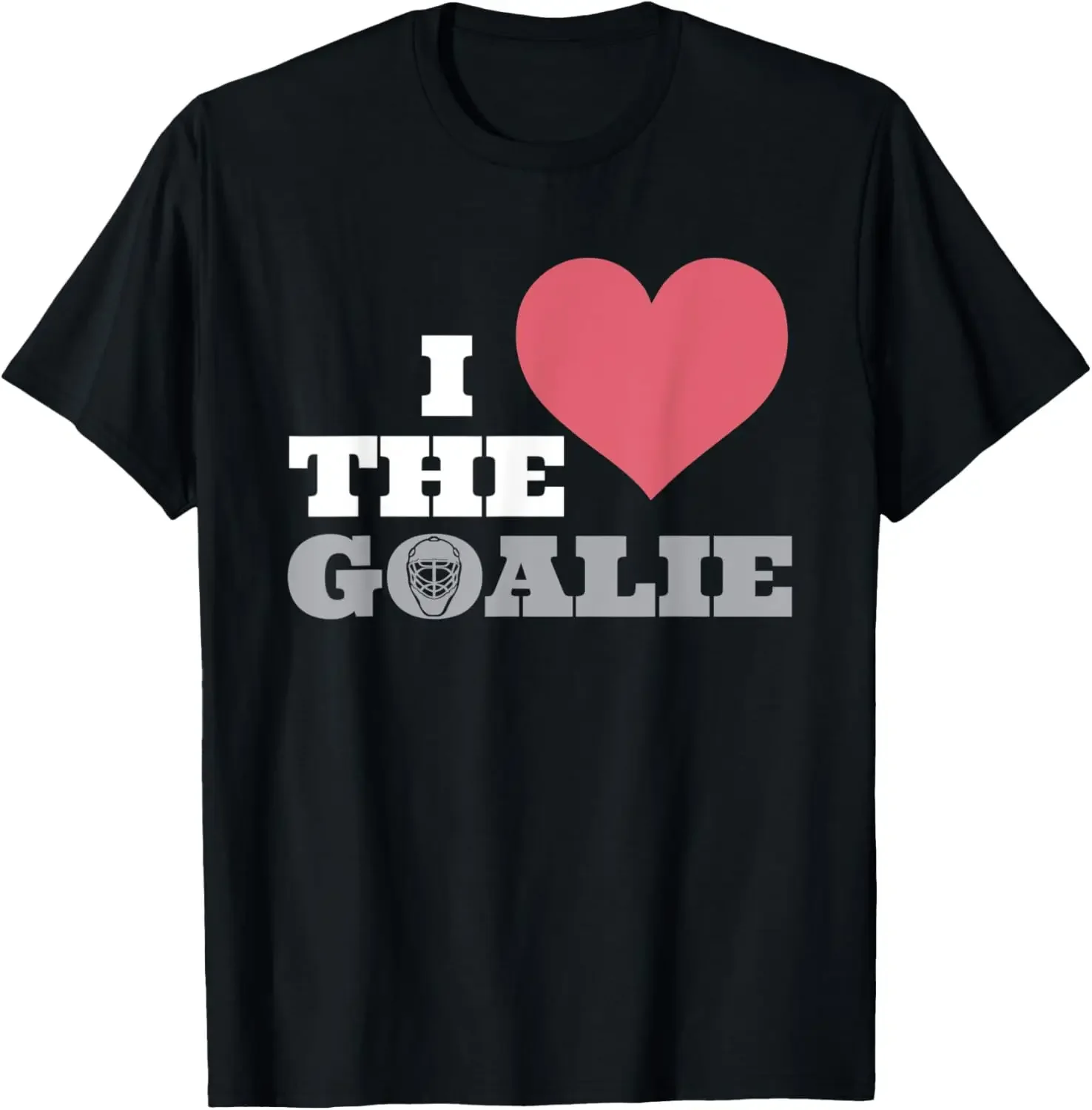 I Love The Goalie Cute Goalkeeper Vintage Soccer Hockey  Custom Printed Graphic T Shirts Vintage T Shirt  Camisas Streetwear