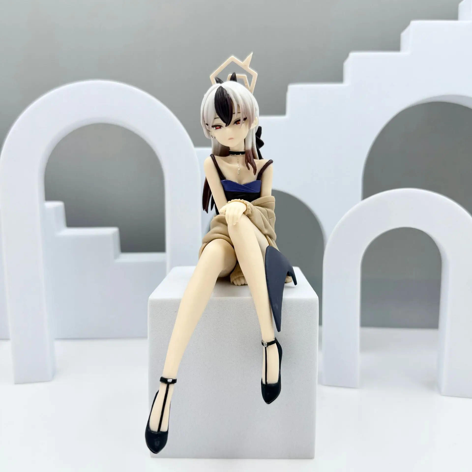 Blue Archive 16cm Anime Figure Onikata Kayoko Figure Dress Ver. Girl Figurine Pvc GK Statue Model Doll Collection Desk Toys Gift
