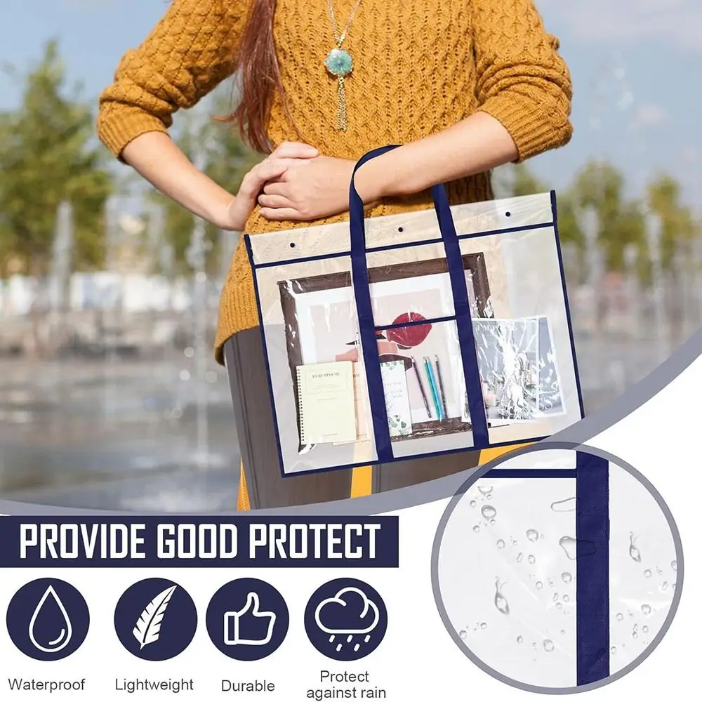 NEW Durable Art Portfolio Bag Large Capacity Waterproof Artwork Organizer PVC Drawing Portfolio Case Student