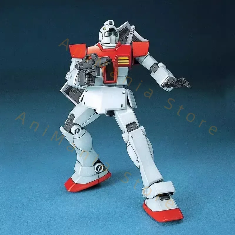 Bandai Original Gundam Model Kit Anime Figure HGUC 1/144 RGM-79GM Action Figures Toys Collectible Ornaments Gifts for Children