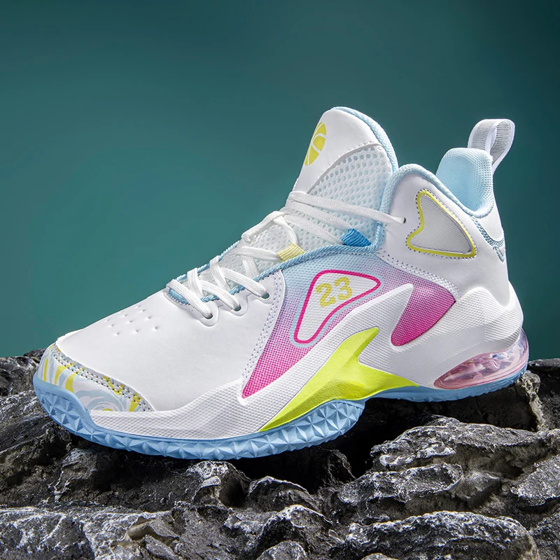 

Sports and leisure shoes, men's shoes, marathon oversized air cushioned shoes, fly woven all season rubber, wear-resistant, anti