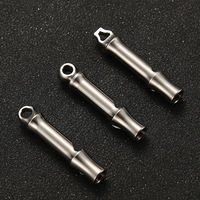 120dB Titanium Alloy High Decibel Single Tube Whistle Outdoor Survival Equipment Camping Portable Multifunctional EDC Whistle