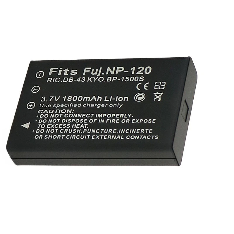 FNP 120 Akku 1800 mAh für Fujifilm für Pentax D LI92 DLI7 Kameras, hohe Kapazität, vollständig dekodierter Ersatz