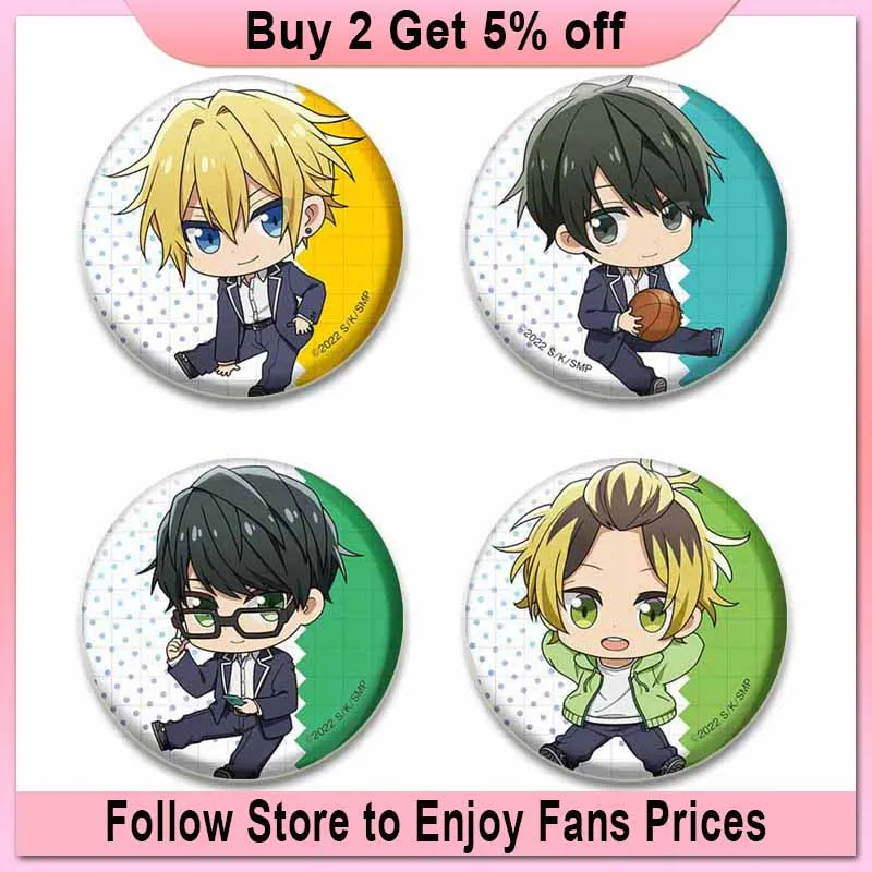 58mm Lapel Pins Anime Brooch Round Manga SASAKI and MIYANO Brooches for Women Backpack Clothes Enamel Pin Cartoon Cosplay Badges