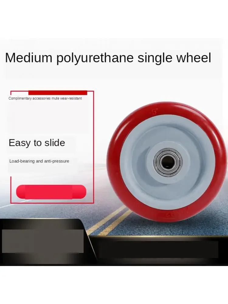 Imagem -04 - Rodízio Universal de Poliuretano com Lâmpadas Rodinha Silenciosa Única Resistente ao Desgaste