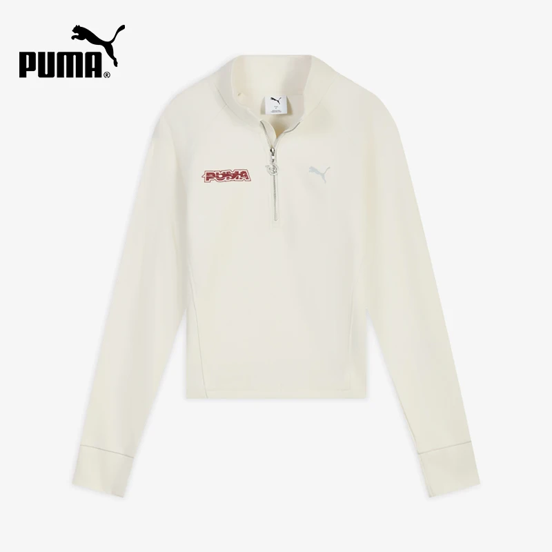 Puma genuine RACEAHEAD half zipper knitted sweatshirt, new women's sweatshirt 636175-91