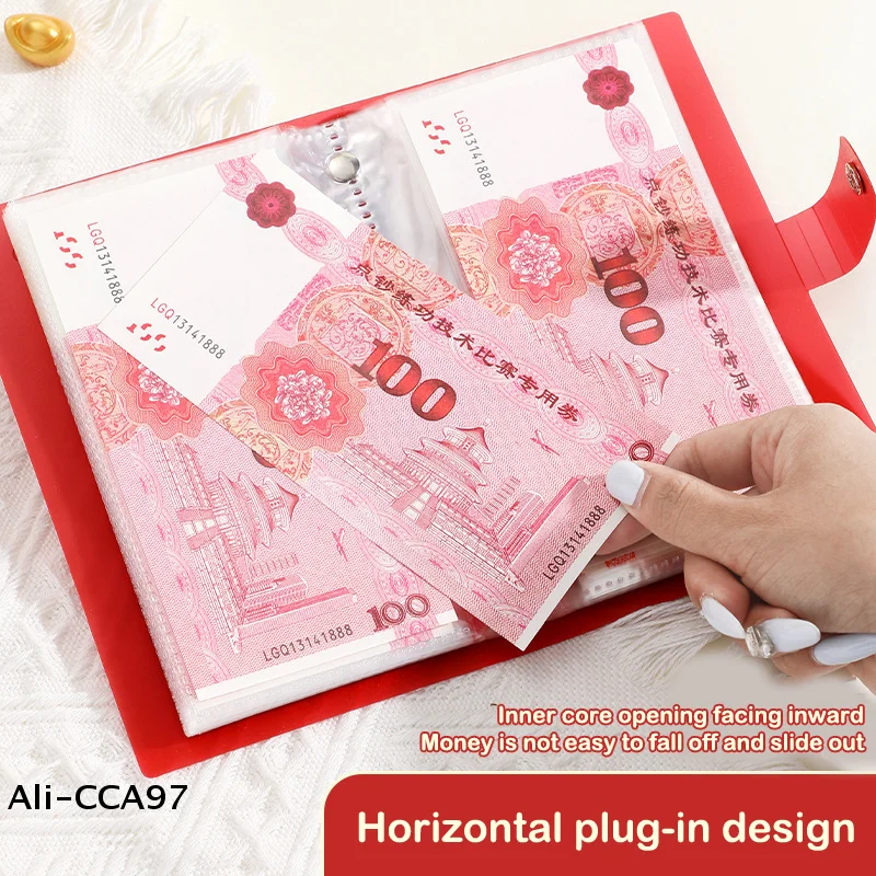 【A】新登場！100封筒貯金チャレンジノートブック、貯金バインダー、再利用可能なノートブック、携帯用予算管理貯金チャレンジブック