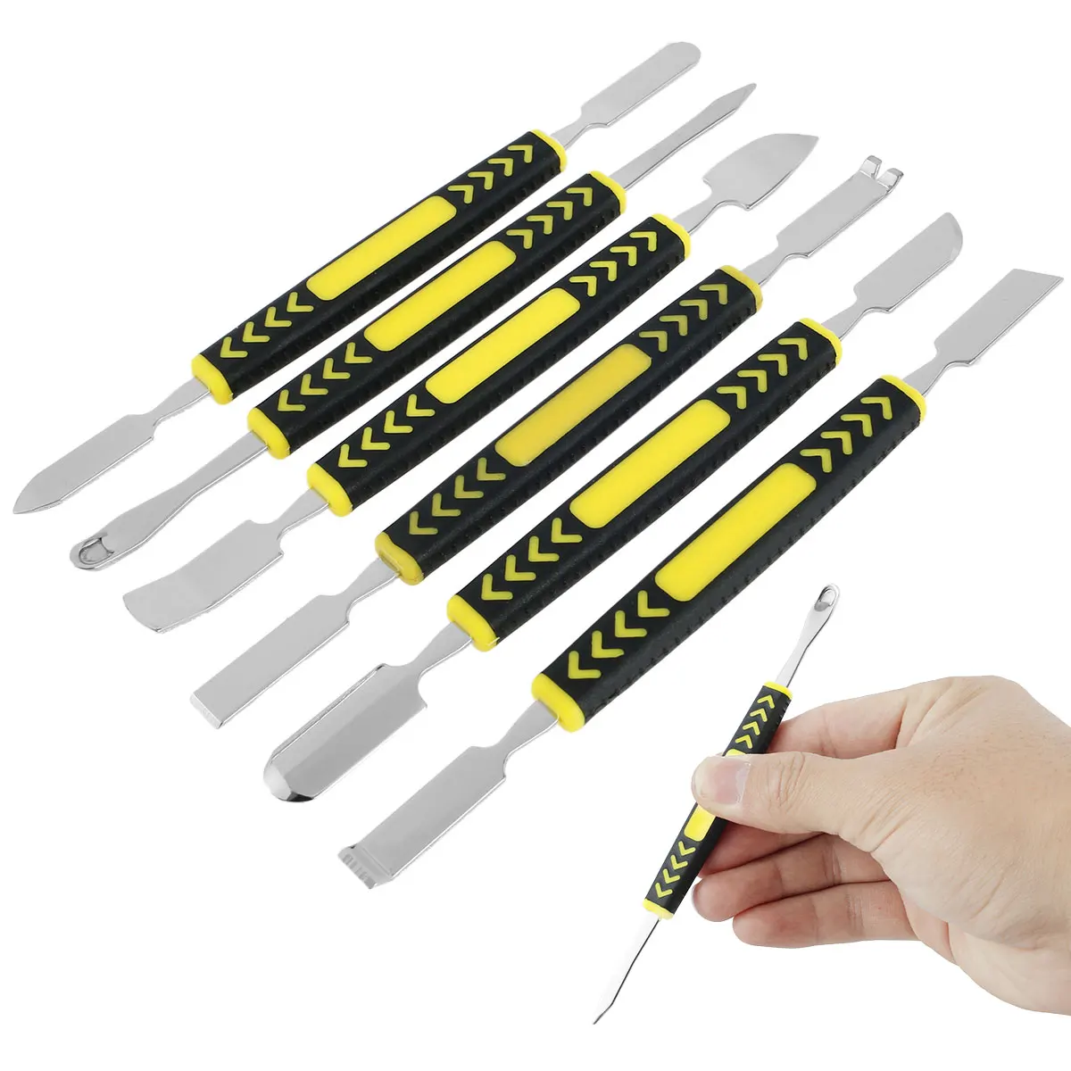 6Pcs Hardened Claw Nail Double Headed Pry Bar Disassembly Battery Screen Frame Flat Pry Bar Injection Molding Repair Tool