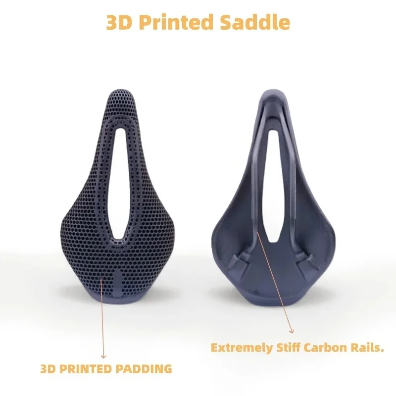 

MTB Road Racing Bike Cycling Seat Ultralight Full Carbon 3D Printed Saddle Hollow Comfortable Bike Cycling Seat Bicycle Cushion