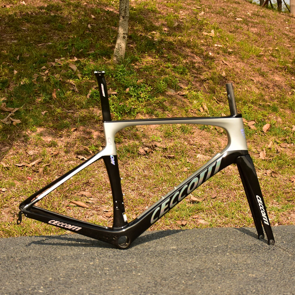 

CECCOTTI V brake Carbon Fiber Road Bike Frame promotion sale 700C Bicycle Frameset