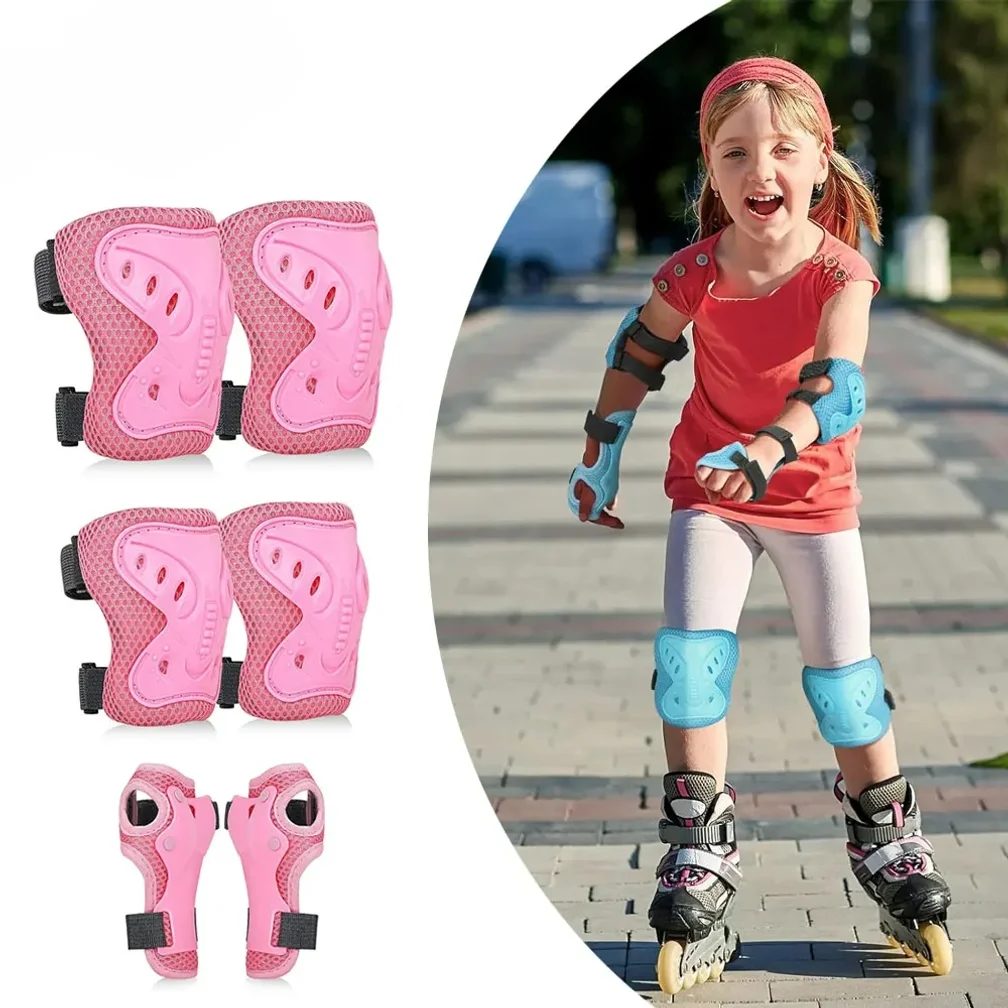 AliExpress 6 in 1 Knee Pads Elbow Pads with Wrist Guards for Ages 3-10, Protective Gear for Skating, Cycling, Biking,Roller Skates,Scooters