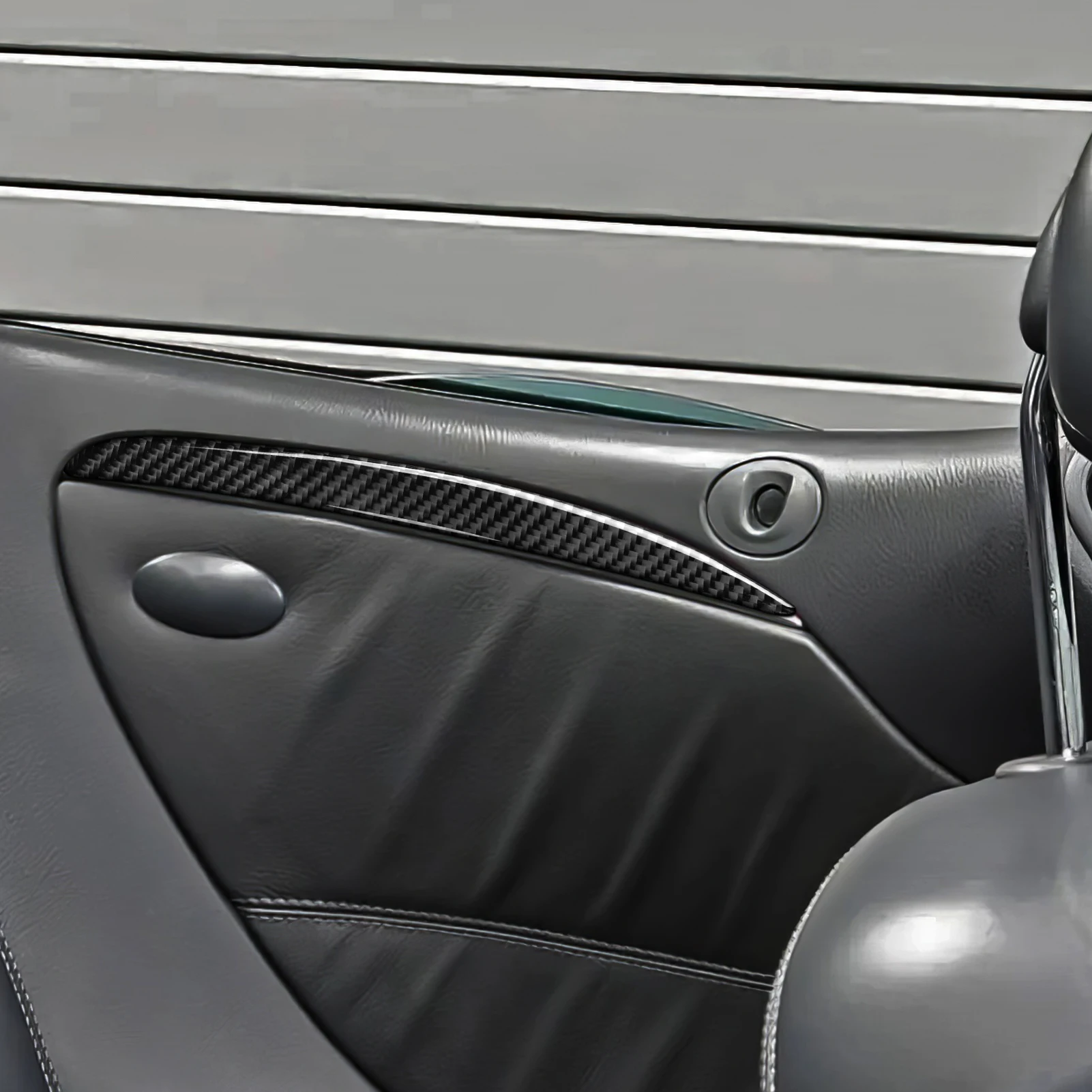 Kohlefaser-Innenaufkleber. Auto-Mittelkonsole Schalthebel-Verkleidung Für Mercedes Benz CLK A209 C209 (2002-2010) Zubehör. – Detail 29