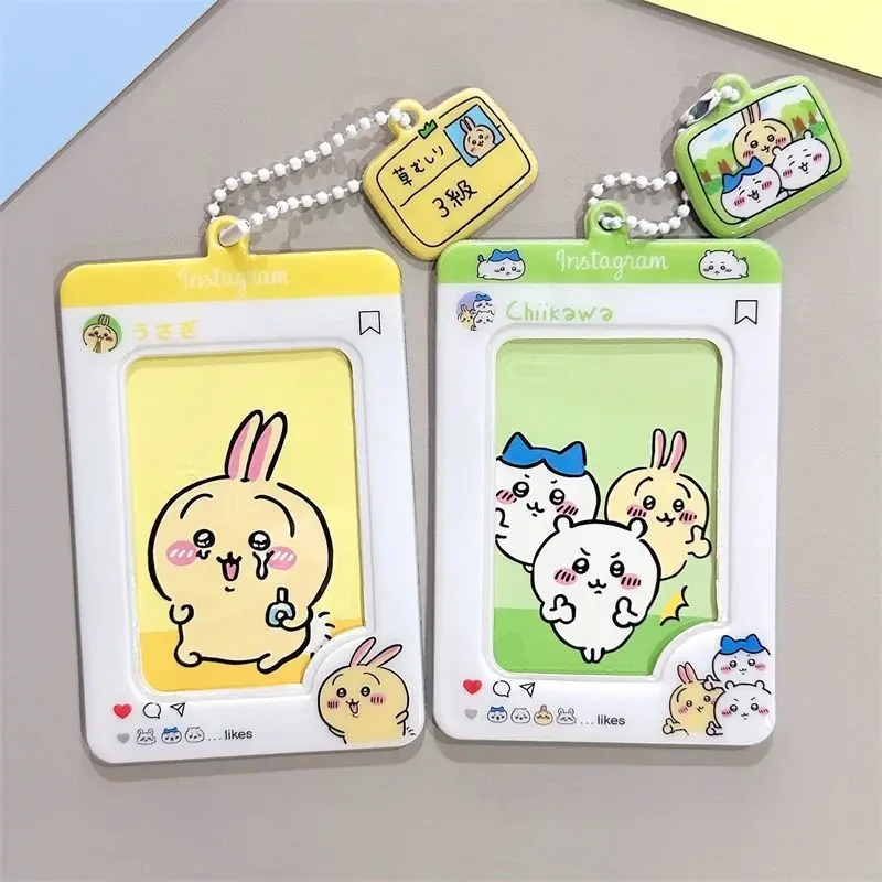 2024 Kawaii Cartoon Photocard Holder ハチワレSeries 3 Inch Kpop Photo Card Holder Bag Pendant School Stationery Girl Gifts