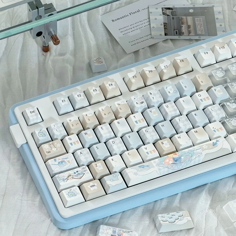 

Keycaps for Mechanical Keyboard Five Sided Sublimation Pbt Cherry Profile 131 Key Key Caps Accessory Game Accessory Front Carve