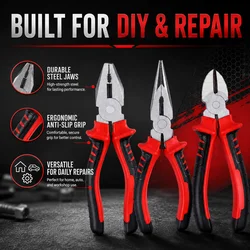 Electric Wire Pliers Large Opening Sharp Multifunction Tool for Cutting Twisting Gripping Metal Wires Heavy Duty Industrial Tool