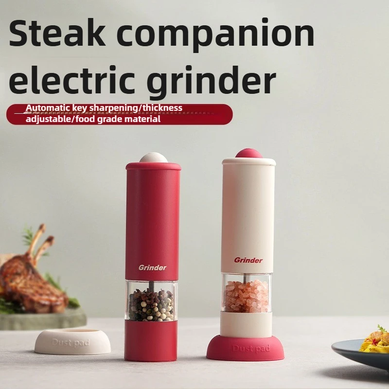 Molinillo de pimienta eléctrico, condimento recién molido de cocina, sal marina, pimienta en polvo, electrodomésticos de cocina para el hogar