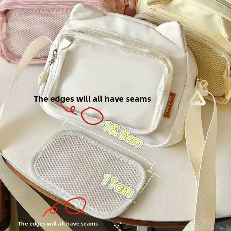 Giapponese Rosa Harajuku Ragazze Carine Y2K Trasparente Del Fumetto Ita Borsa Della Bambola Versatile Borsa a Tracolla Casual Del Telefono Mobile Сумка