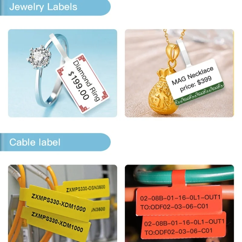 Niimbot Sticker Paper Labeling Roll Papers Portable Tiny Label Printer Round Thermal Labeling Printer Waterproof B1 B21 B102 B2S