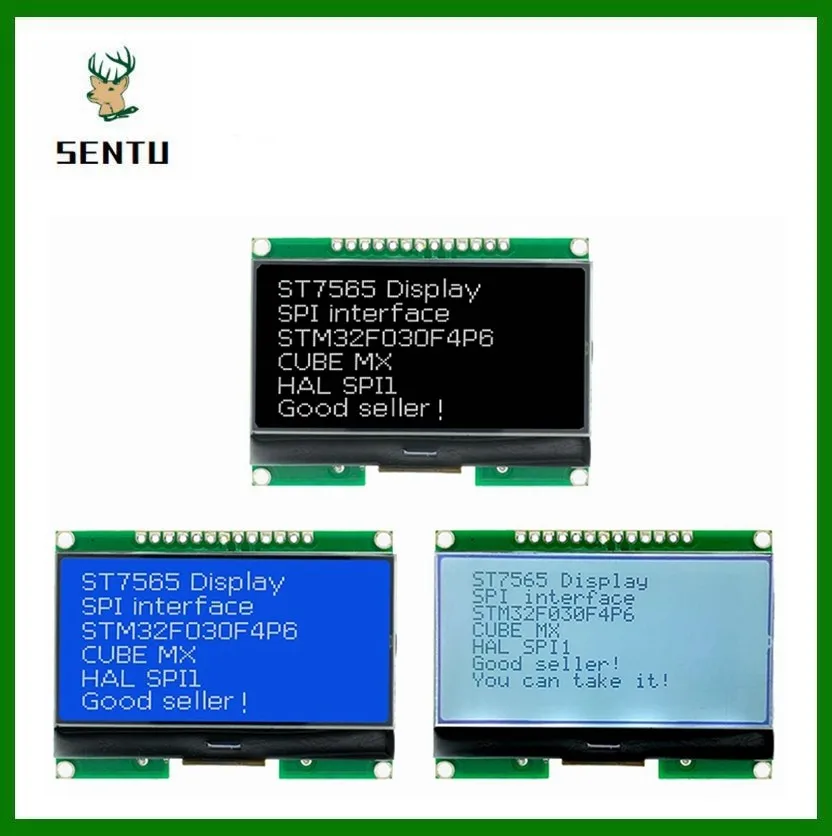 شاشة مصفوفة نقطية بخط صيني ، وحدة LCD ، واجهة SPI ، COG ، Lcd12864 ، 1286406d ،