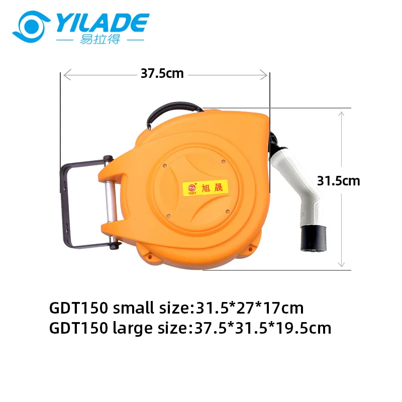 Cavo di ricarica retrattile da 250V a 480V da tipo 2 a tipo 2 EV avvolgicavo di ricarica per auto elettriche