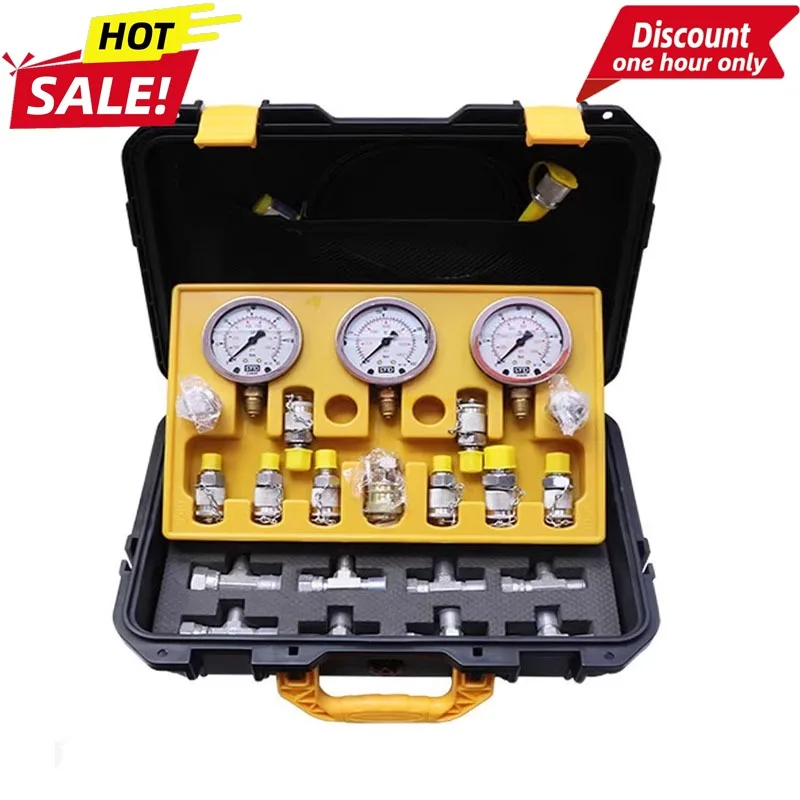 

Hydraulic Oil Pressure Gauge Pressure Detection Instrument High-precision Excavator Hydraulic Pressure Measurement Box