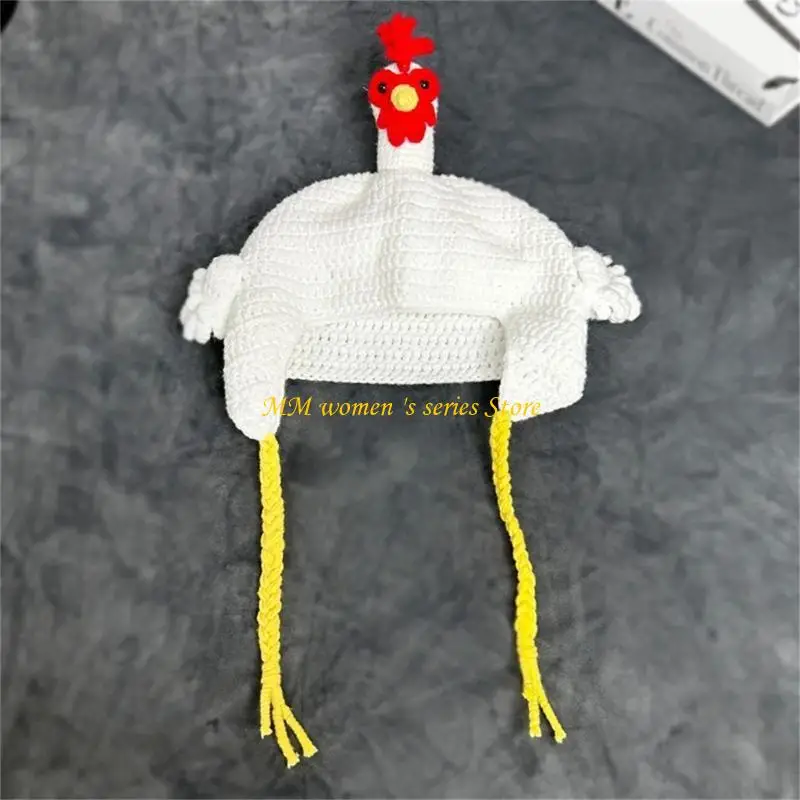 Q39C Chapeau dinde tricoté chaud doux, accessoires Festival, chapeau pour fêtes Thanksgiving vêtements chapeau