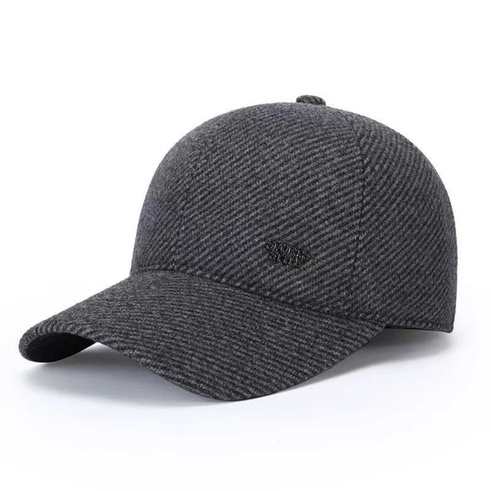 Thickened Autumn Winter Outdoor Casual Baseball Cap with Ear Protection Warm Cold-Proof for Middle-Aged And Elderly