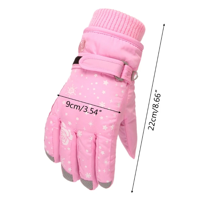 Gants ski cyclisme pour enfants, mitaines épaisses chaudes, gants Snowboard imperméables