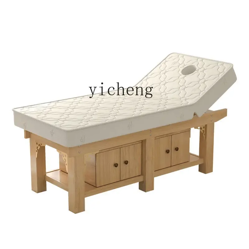 Solid Wood Latex Facial Bed Wholesale Multifunctional Head Therapy Bed Physiotherapy Bed