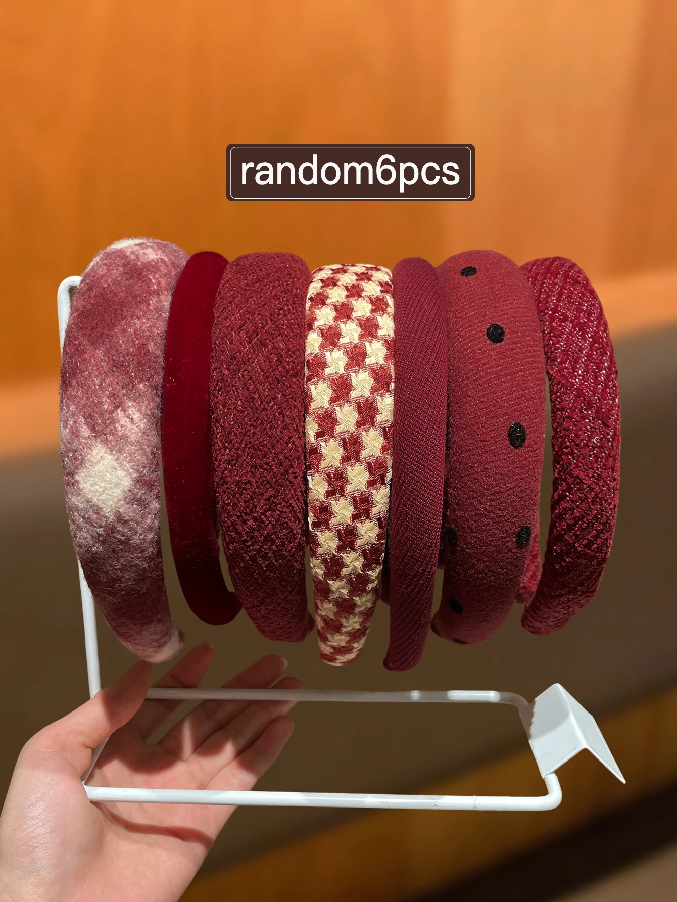 6 قطعة أربطة شعر عصرية عشوائية للنساء أنماط متعددة الاستخدامات لطيفة لتقويم العمر مناسبة للاستخدام اليومي توصية هدية مثالية #3