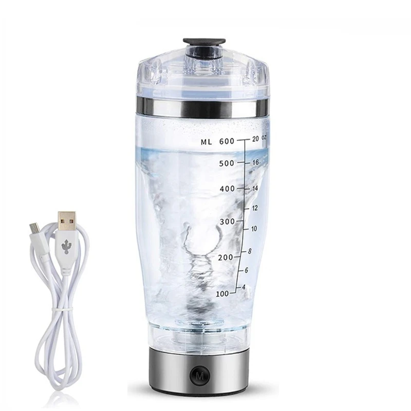 

600ml Electric Cocktail Boston Shaker USB Automatic Protein Shaker Portable Movement Mixing Mixer Vortex Tornado My Water Bottle