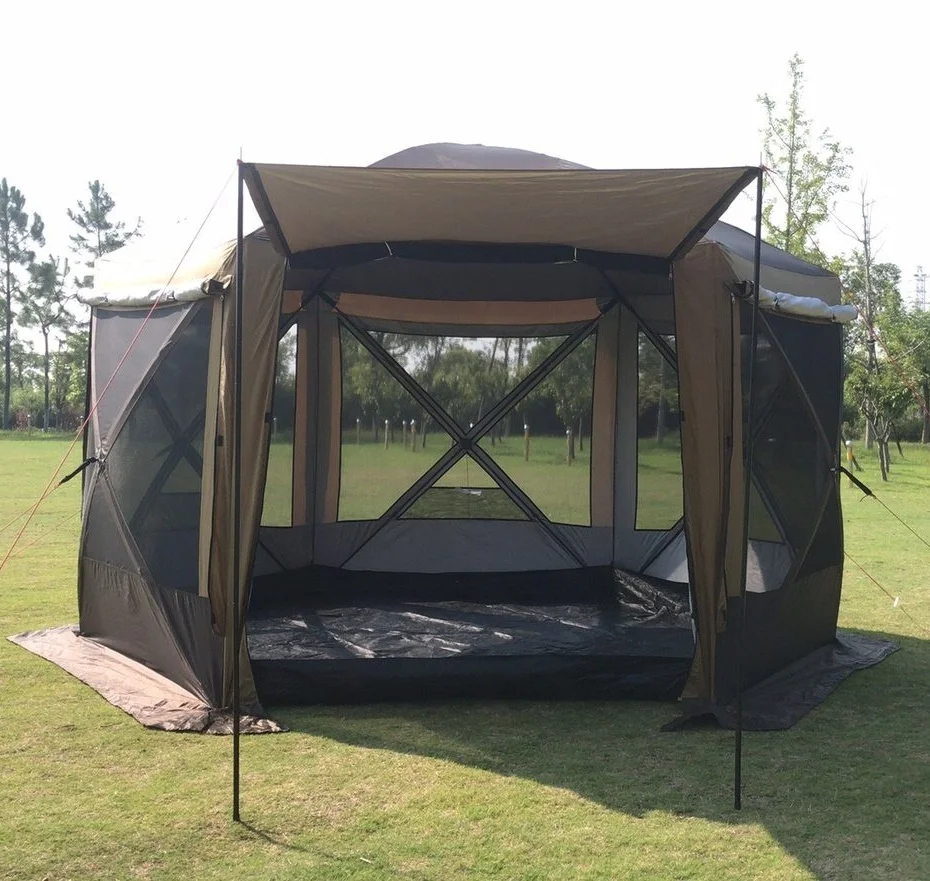 Portable Outdoor Waterproof Sun Sea Park Shelter Shade Yurt Outdoor Party Wedding Hiking Large Canopy Picnic Beach Camping Tent