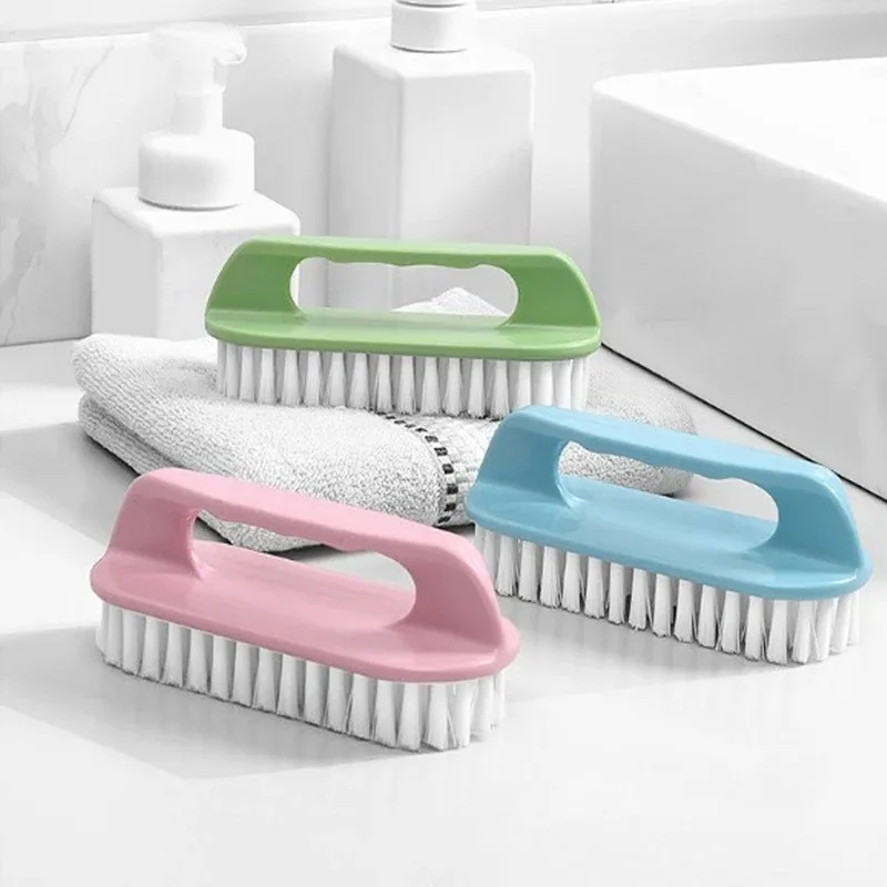 Brosse à laver à poils doux avec poignée ergonomique, brosse de nettoyage multifonctionnelle pour vêtements, chaussures, salle de bain, cuisine