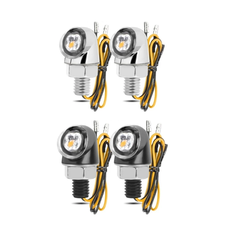 A70F Two-Tone Retro Motorbike Indicators Small Size Aluminum Acrylic Material General Application