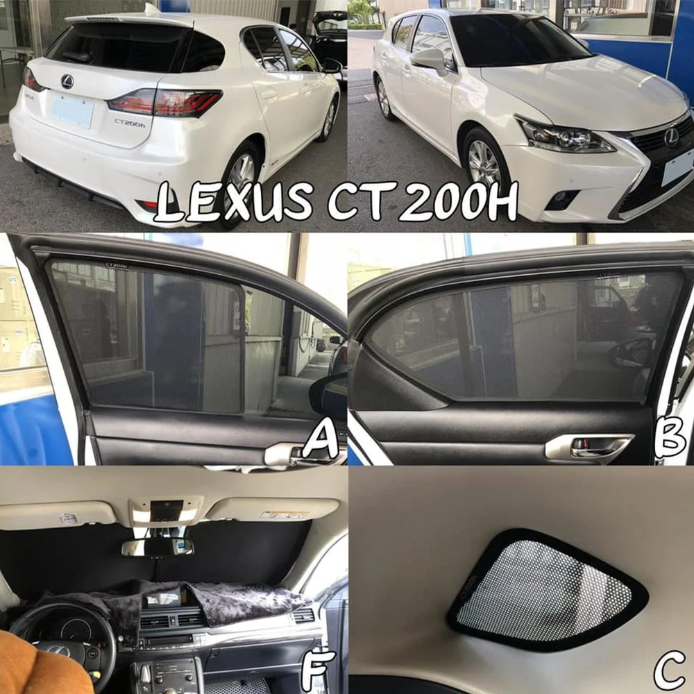 

For Lexus CT 2011-2020 2021 2022 CT200H Magnetic Car Sunshade Shield Front Windshield Frame Curtain Rear Side Window Sun Shade