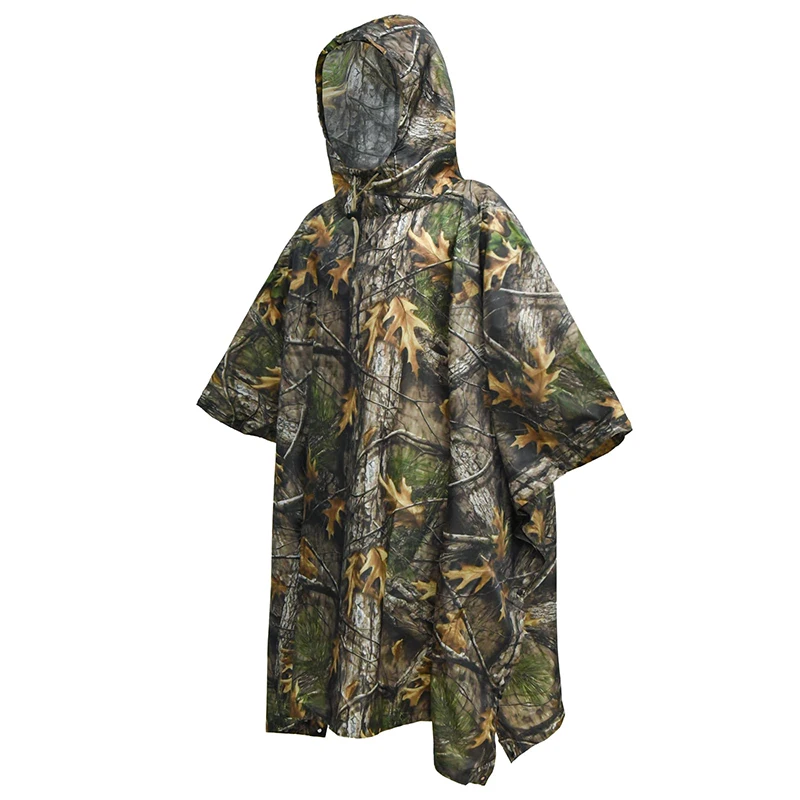 

Raincoat Camouflage PVC Outdoor Cycling Hiking Hunting Portable Folding Adult Tactical Poncho Rain Coat Waterproof Motorcycle