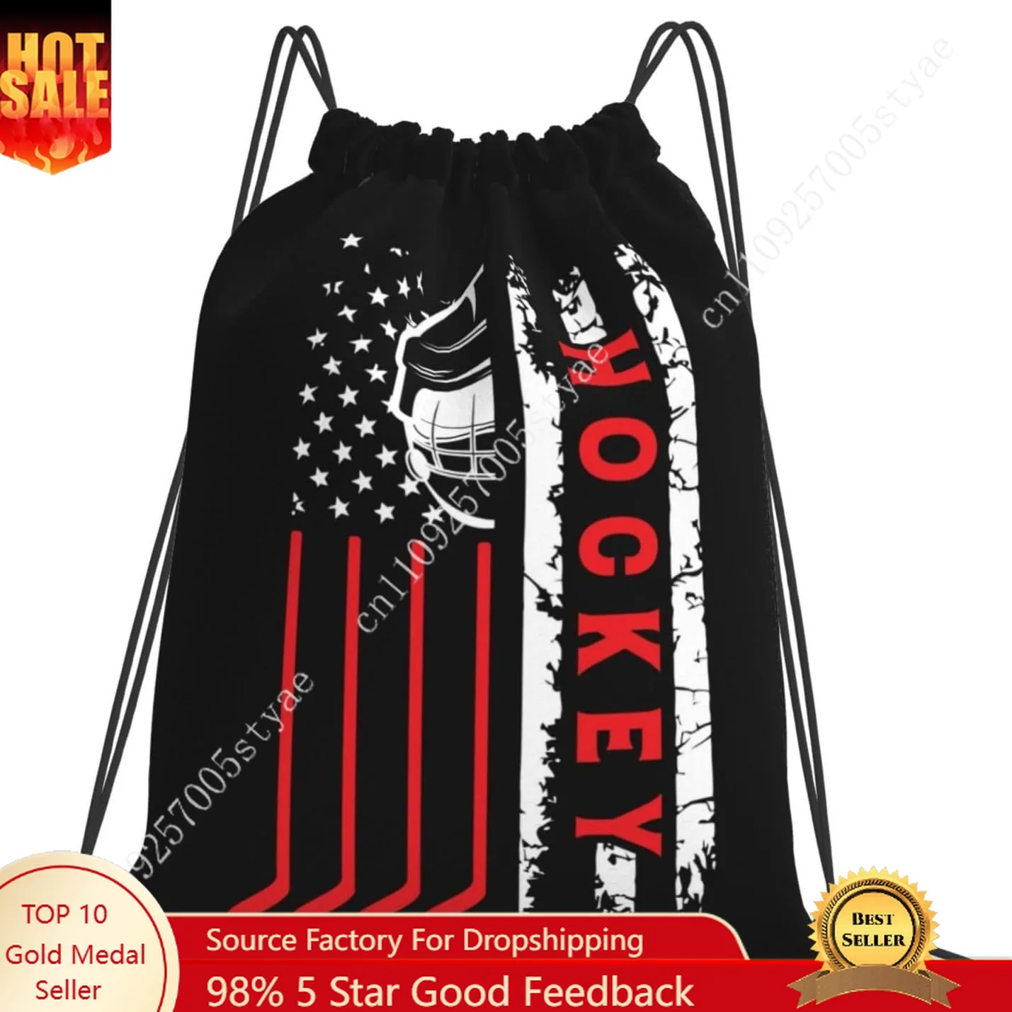 Hockey Flag Drawstring Bag Backpack Sport Ball Bags Sport Gym Sack String Bag Yoga Dance Travel Bag Accessories Gifts 2026
